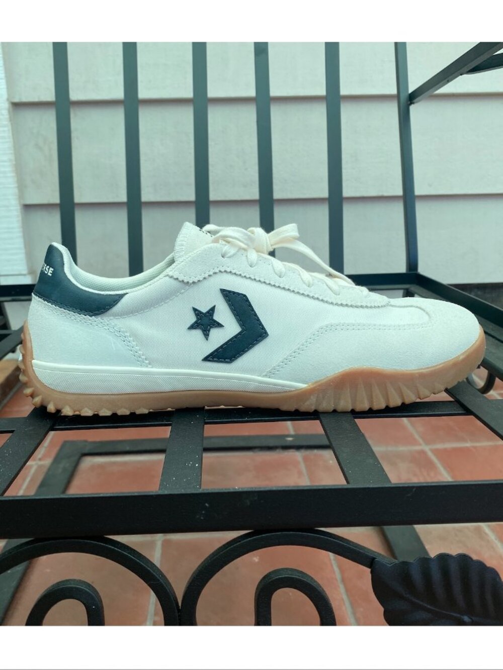 Converse Run Star Trainer, Egret White/Green/Honey, Men's 12, Women's 10.5